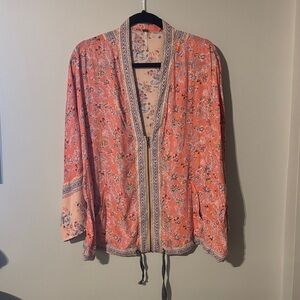 Free People Multicolor Floral Kimono